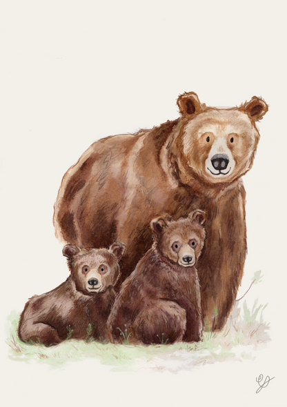 Watercolor Bears | Print