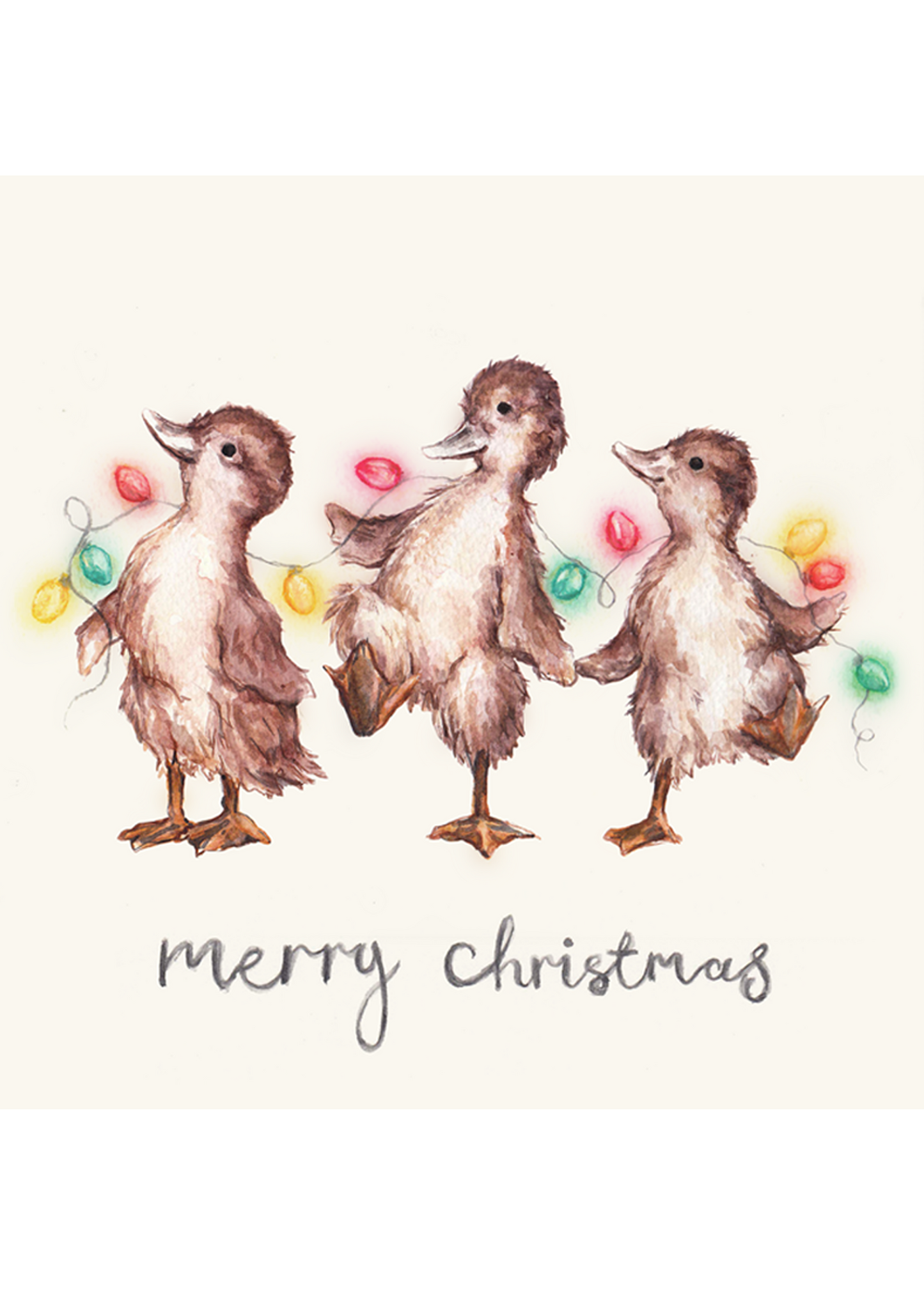 Christmas Dancing Ducklings | Greetings Card